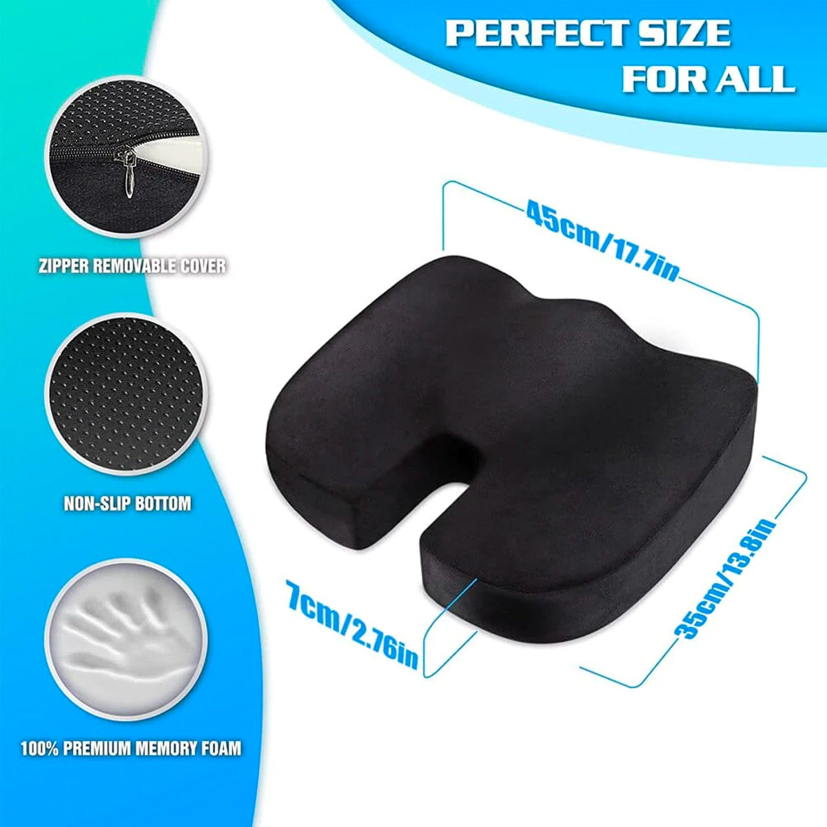 Body Revive™️ Ergonomic Memory Foam Seat Cushion